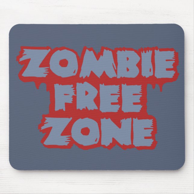 Tapis De Souris Zombie Free Zone personnalisé mousepad (Devant)