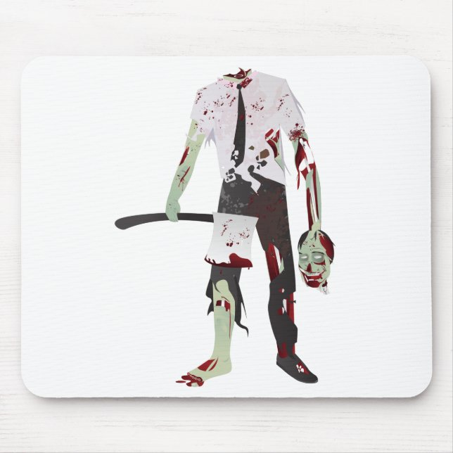 Tapis De Souris zombie halloween effrayant (Devant)