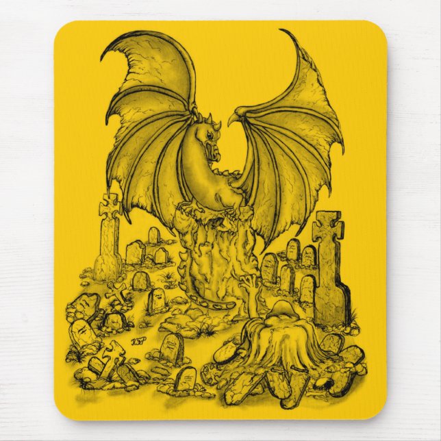 Tapis De Souris Zombie mit Drache (Devant)