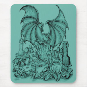 Tapis De Souris Zombie mit Drache