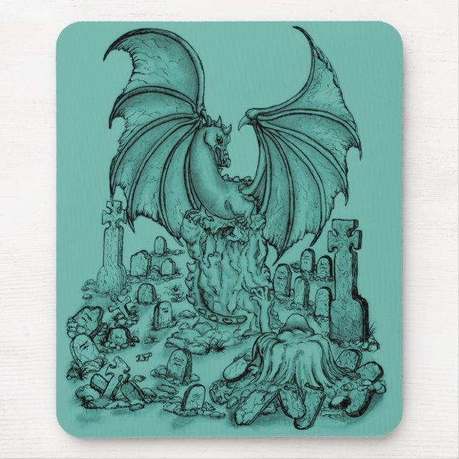Tapis De Souris Zombie mit Drache (Devant)