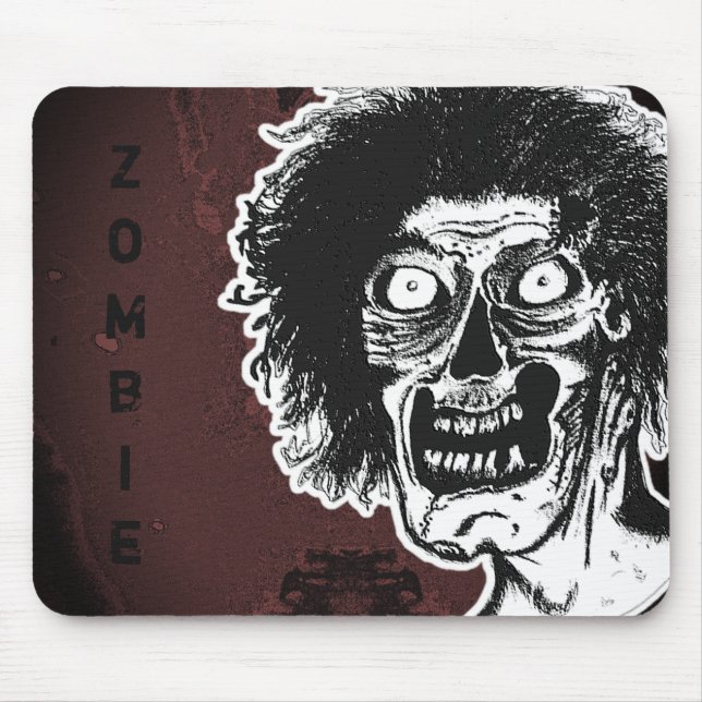 Tapis De Souris ZOMBIE - Noir et Blanc Ver.2 (Devant)