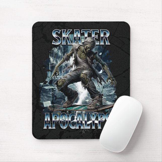TAPIS DE SOURIS ZOMBIE SKATER APOCALYPSE (Avec souris)