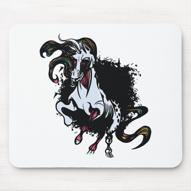 Tapis De Souris Zombie Unicorn Standing (Devant)