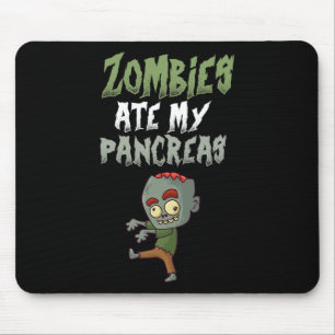 Tapis De Souris Zombies Ate My Pancreas T1d Type 1 Diabète Fille K