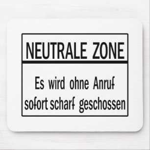Tapis De Souris Zone de Neutrale, mur de Berlin, Signe de