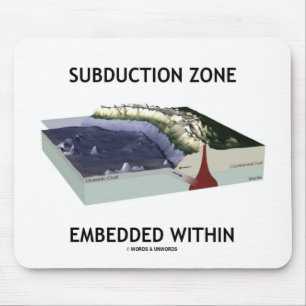 Tapis De Souris Zone de subduction intégrée à l'intérieur (Humour 