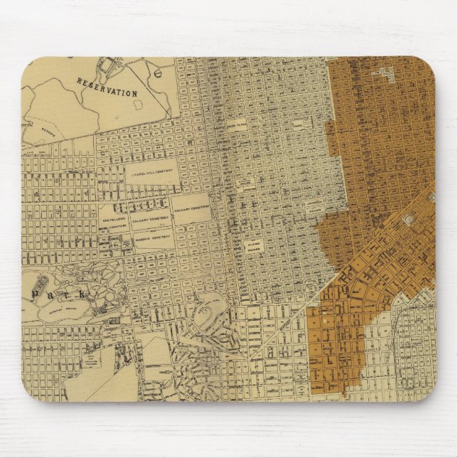 Tapis De Souris Zone incendiée de San Francisco, 1906 (Devant)