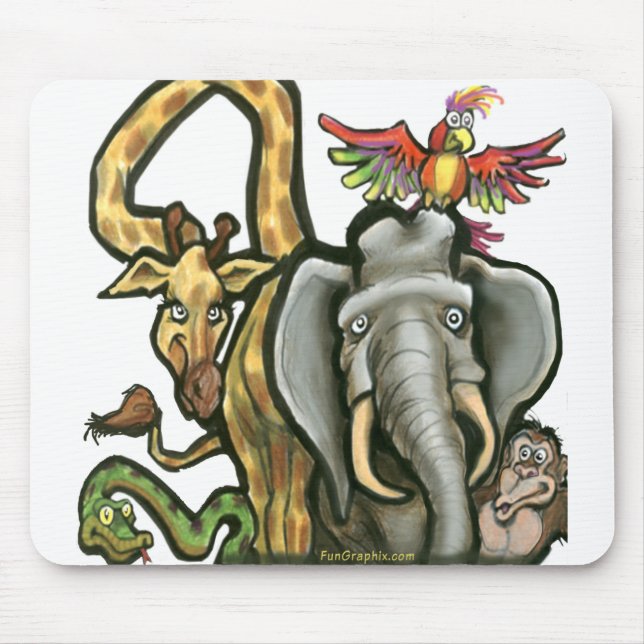 Tapis De Souris Zoo Animaux (Devant)