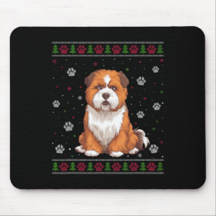 Tapis De Souris Zuchon Chandail de Noël Xmas Animaux Amoureux de l