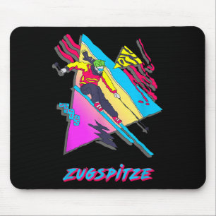 Tapis De Souris Zugspitze Retro Skieur Ski Skiing Design Inspiré
