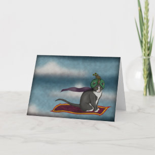 Tapis de tapis magique, carte de voeux