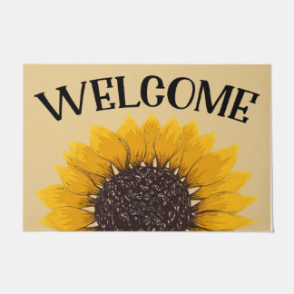 Tapis de tournesol de bienvenue, cadeau de bienven