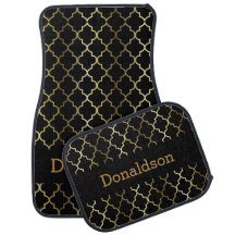 Motif Quatrefoil noir et or | Personnalisez
