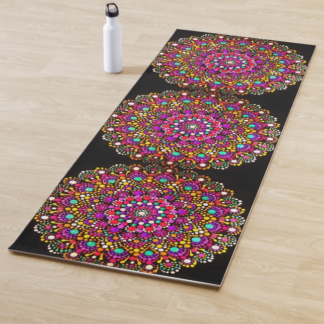 Tapis De Yoga 073 - Tricot Mandala Yoga Mat (En situation)