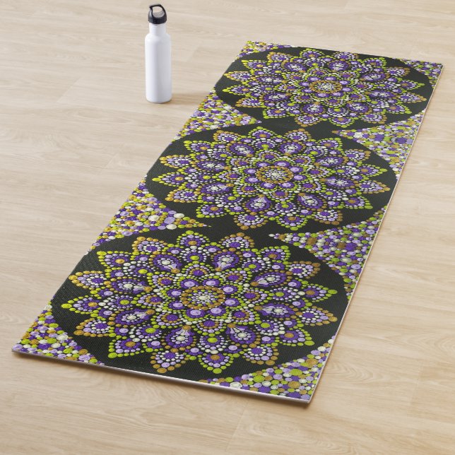 Tapis De Yoga 084 - Fantasia Nordica Mandala Yoga Mat (En situation)