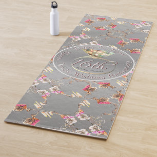 Tapis De Yoga 16e anniversaire de Mariage Cire, Statice, & Perid