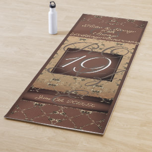 Tapis De Yoga 19e anniversaire du Mariage bronze foncé