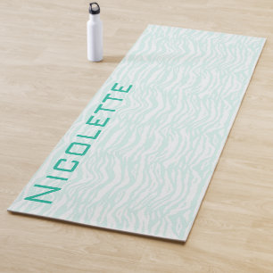 Tapis De Yoga 2 côtés Exotic Green Zebra Stripes et Green Ferme