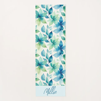Tapis De Yoga 2-in-1 Double-Sided Floral Watercolor Yoga Mat
