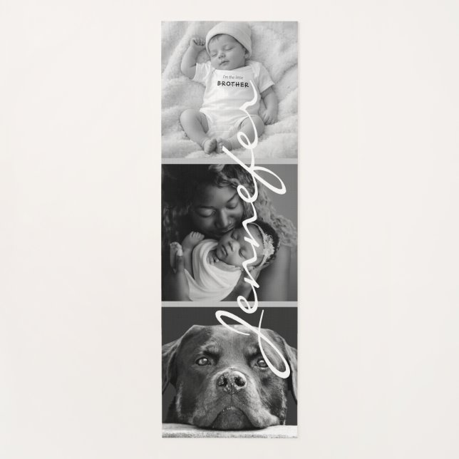 Tapis De Yoga 3 photos Collage Minimalist Family  (Devant)