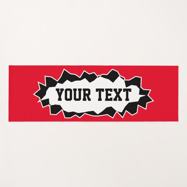 Tapis de yoga 3D amusant avec nom ou devis personn (Devant (Horizontal))