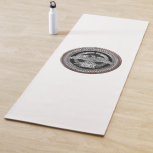 Tapis De Yoga [400] Aigle impérial romain d'argent sur Médaillon
