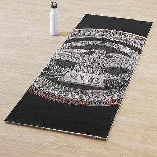 Tapis De Yoga [400] Aigle impérial romain d'argent sur Médaillon