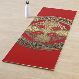 Tapis De Yoga [400] Croix du noeud d'or sacré celtique antique
