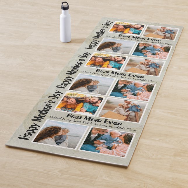 Tapis De Yoga 4 Collage photo Meilleure maman jamais (En situation)
