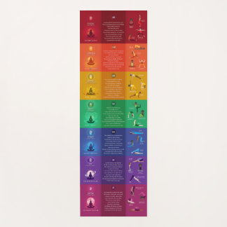 Tapis De Yoga 7 Chakra Yoga Poses & Affirmations Yoga Mat - 87mc