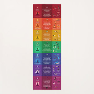 Tapis De Yoga 7 Chakra Yoga Poses & Affirmations Yoga Mat - 87mc