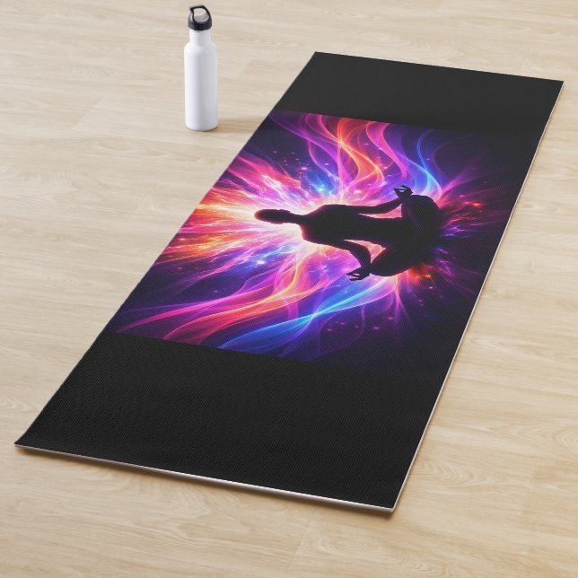 Tapis de yoga à conception de méditation Chakra Gl (En situation)