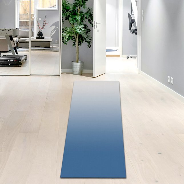 Tapis de Yoga à Dégradé Bleu Gris (Créateur téléchargé)