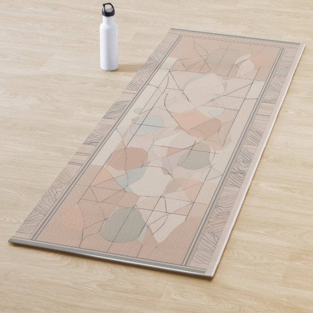 Tapis de yoga à formes géométriques abstraites ave (En situation)