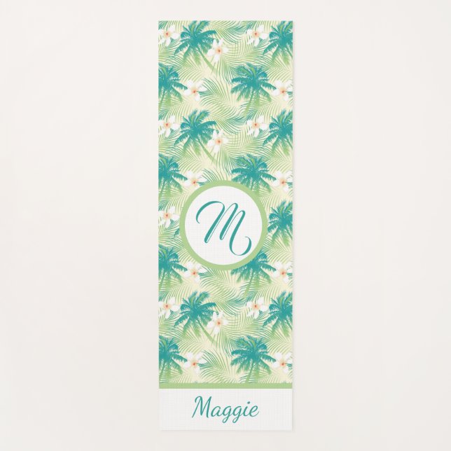 Tapis De Yoga A Monogrammed Tropical Summer (Devant)