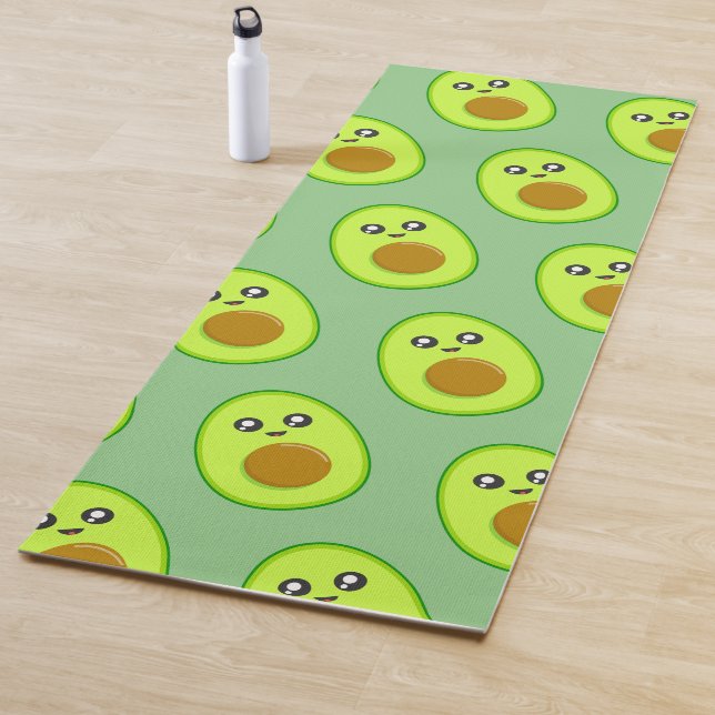 Tapis de yoga à motif de beau vert avocat,  (En situation)