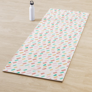 Tapis de Yoga à Motif de Traits de Pinceau Aquarel