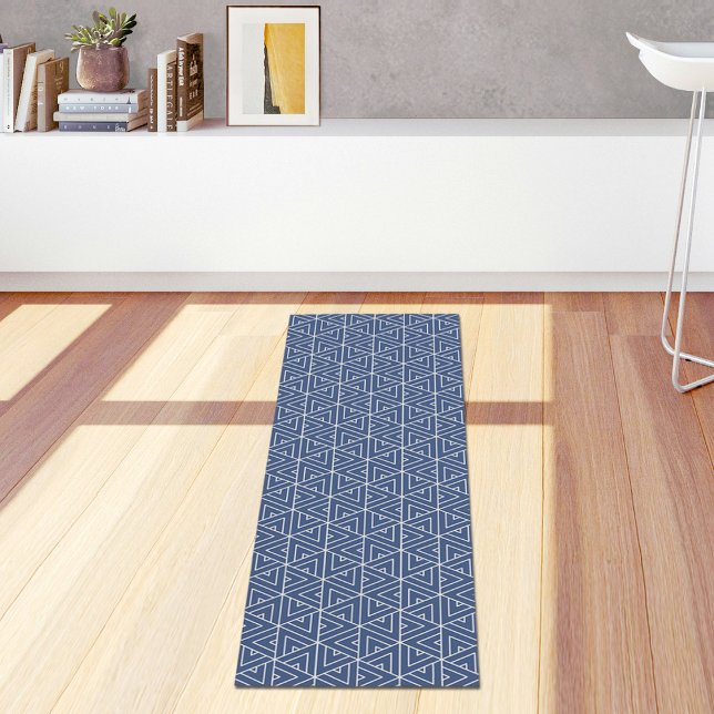 Tapis de Yoga à Motif Hexagone Bleu (Créateur téléchargé)