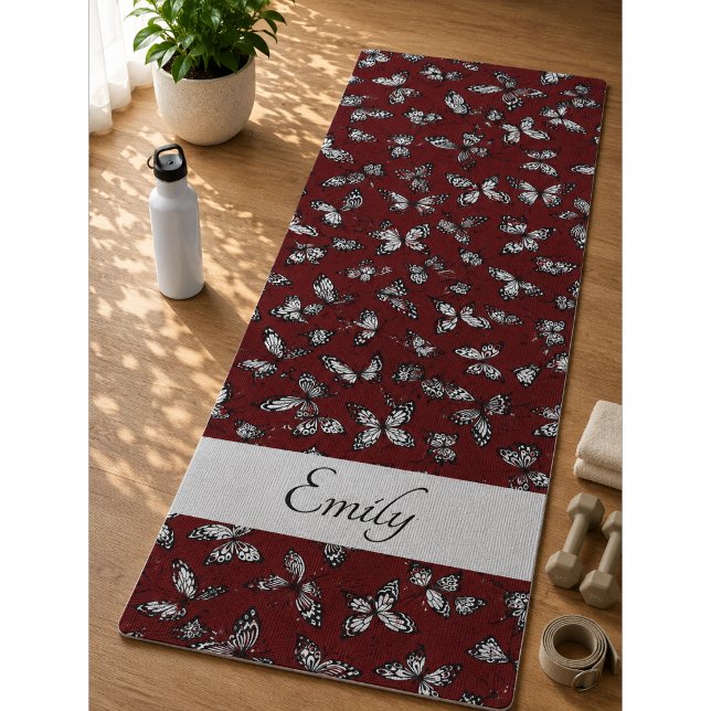 Tapis de Yoga à Motif Papillon Coloré (Créateur téléchargé)