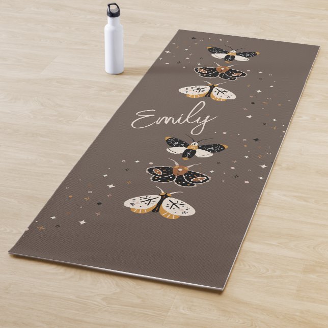 Tapis de Yoga à Motif Papillon Coloré (En situation)