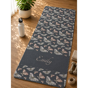 Tapis de Yoga à Motif Papillon de Nuit Cottagecore
