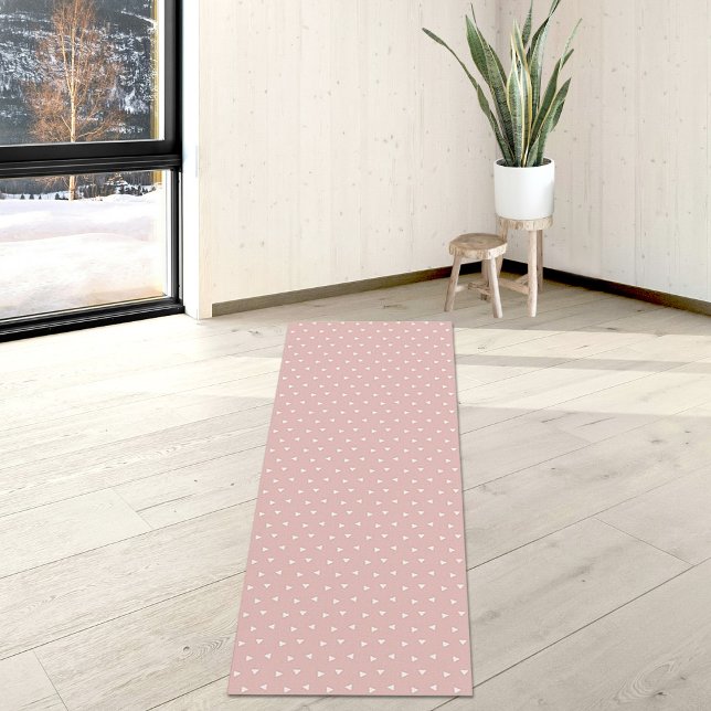 Tapis de Yoga à Motif Triangles Rose Clair (Créateur téléchargé)
