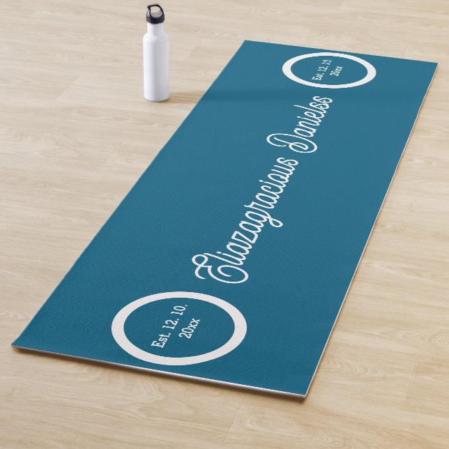 Tapis de yoga à script personnalisé avec nom pour  (En situation)