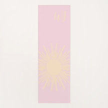 Tapis de yoga à soleil initial personnalisé
