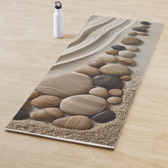 Tapis de Yoga à Texture de Pierres et de Sable de  (En situation)