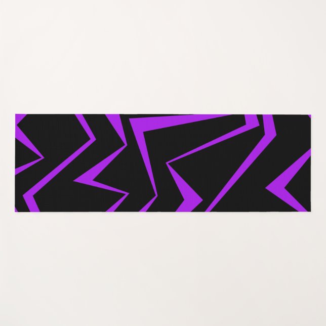 Tapis De Yoga Abstract, bold, vibrant geometric zigzag pattern (Devant (Horizontal))