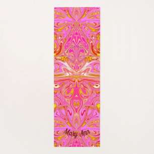 Tapis De Yoga Abstrait de rotation rose/or