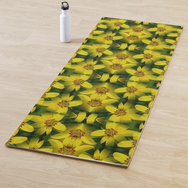 Tapis De Yoga Abstrait de tournesol Maximillian (En situation)