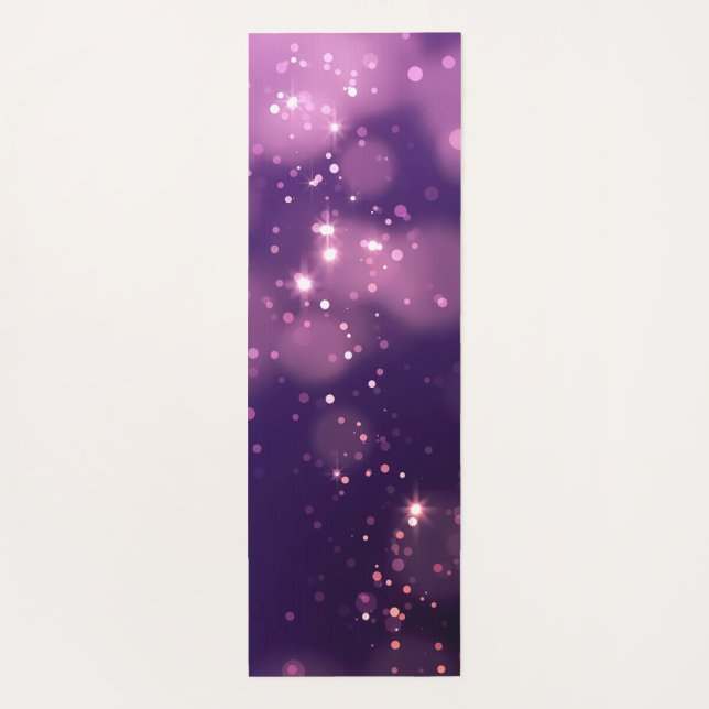 Tapis De Yoga Abstrait Purple Bokeh (Dos)